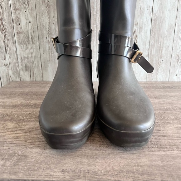Hunter Wedge Tall Rain Boots Size 6 - Picture 4 of 9